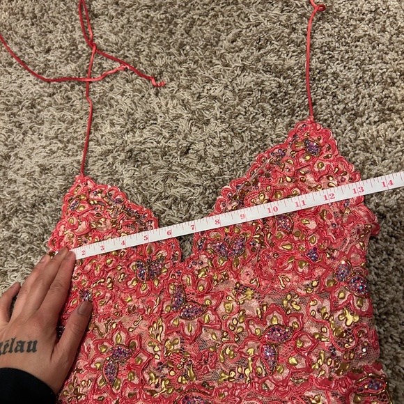 Nurielle Early 2000s Las Vegas Couture Beaded Corset Top & Skirt Set - Picture 12 of 16